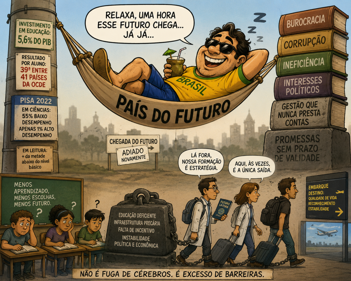 O País que Dorme em Berço Esplêndido Enquanto Seus Melhores Filhos Fazem as Malas