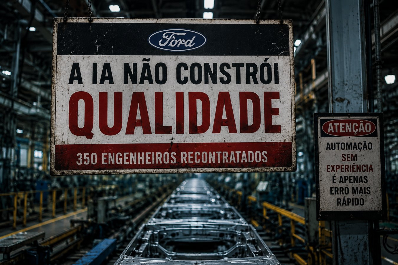 A Ford recontratou 350 engenheiros depois que a inteligência artificial falhou. Por que ainda vendem MBA prometendo o contrário?